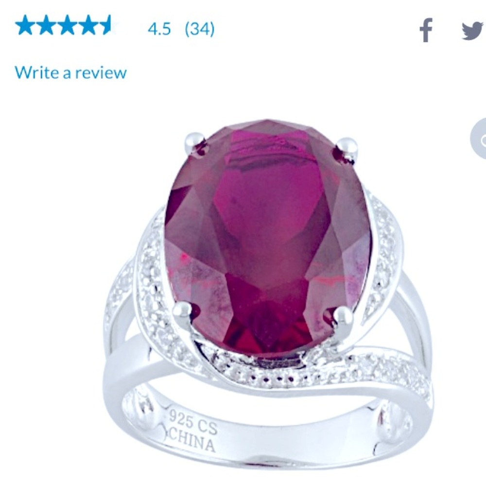 11 ct Ruby Ring .925